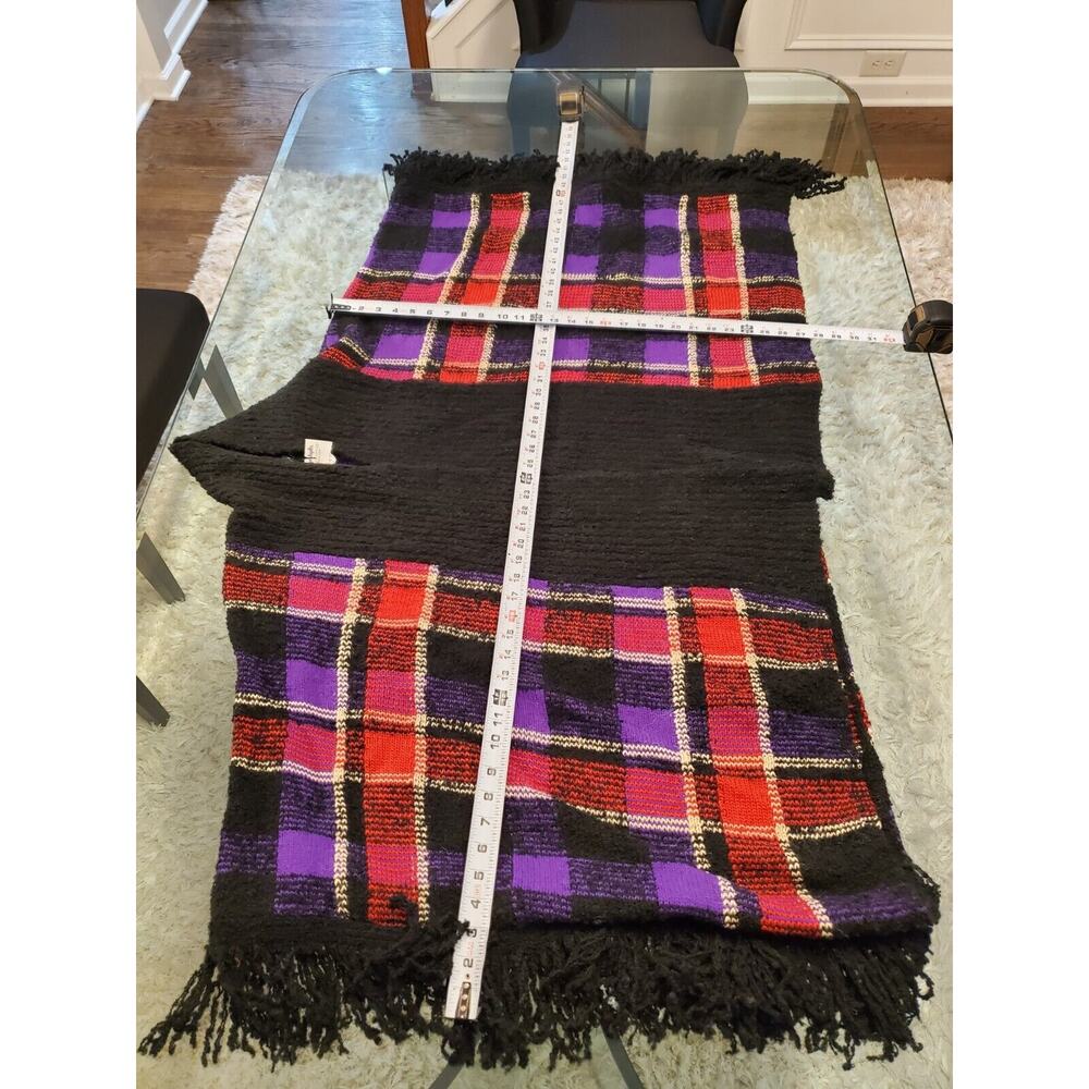 Lauren Ralph Lauren Women's Multi Plaid Acrylic Open Front Cardigan Sweater Sz L - Picture 7 of 15